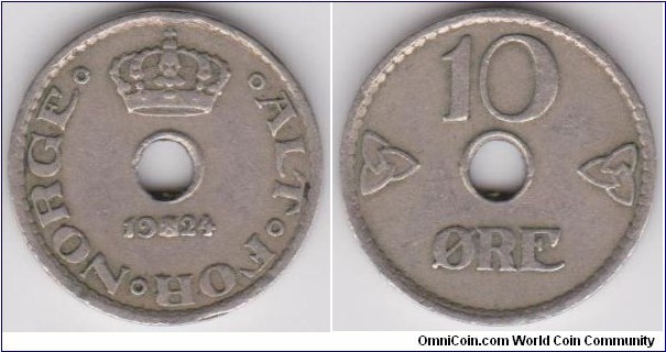 Norway 1924 10 Öre