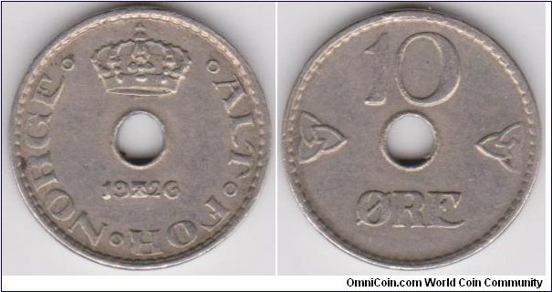 Norway 1926 10 Öre