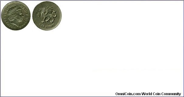 One Pound (Elizabeh II/Dragon)