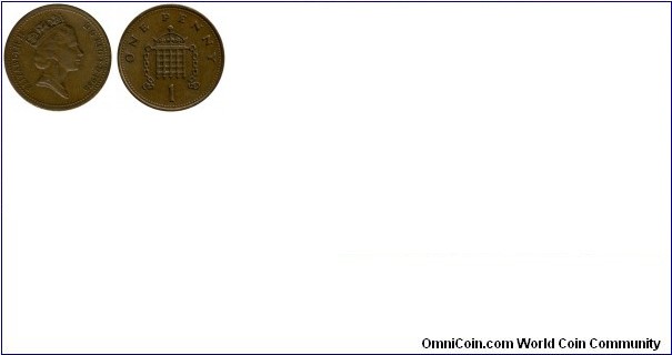 One Penny (Elizabeth II/Crown,Chain,Grid)also:1992/1999/2005)