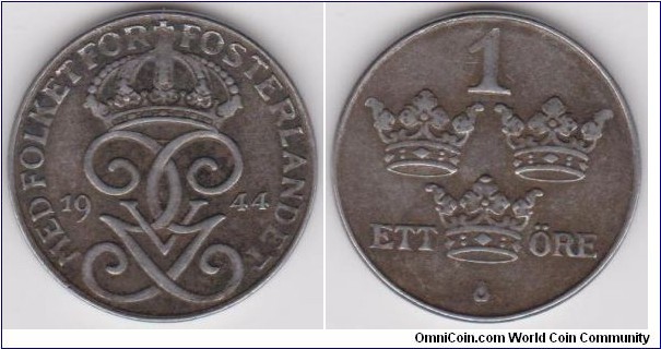 1944 Sweden 1 Öre