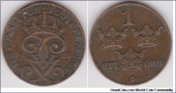 1925 Sweden 1 Öre 