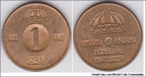 1959 Sweden 1 Öre