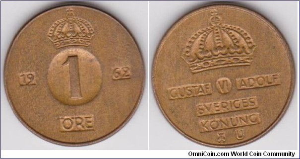 1962 Sweden 1 Öre
