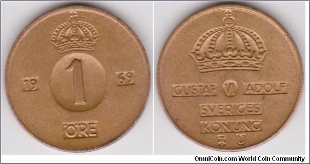 1969 Sweden 1 Öre
