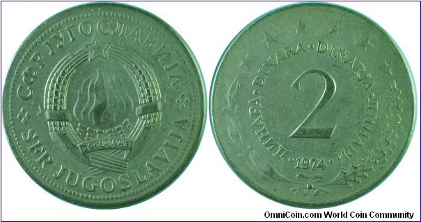 Yugoslavia2Dinara-km57-1974