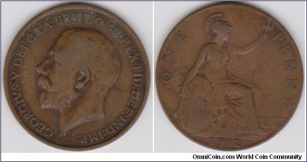 Georgivs V 1912 One Penny