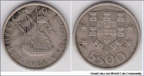 Portugal 1964 5 Escudos