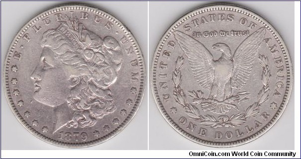 1879 Morgan Dollar Silver 
