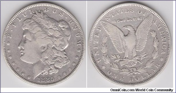 1885 O Morgan Dollar Silver