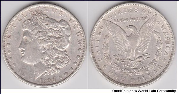 1890 Morgan Dollar Silver