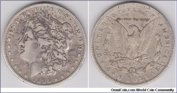 1896 O Morgan Dollar Silver