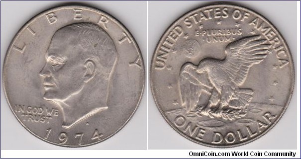 1974 D Eisenhower Dollar