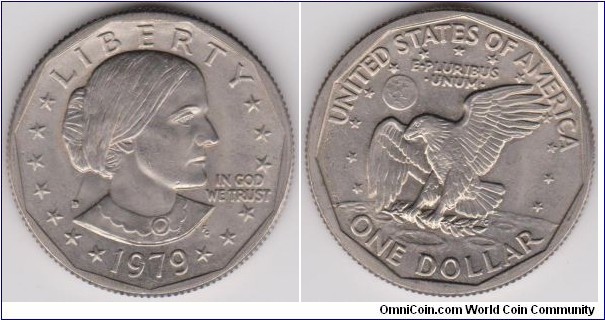 1979 D Susan B Anthony Dollar 