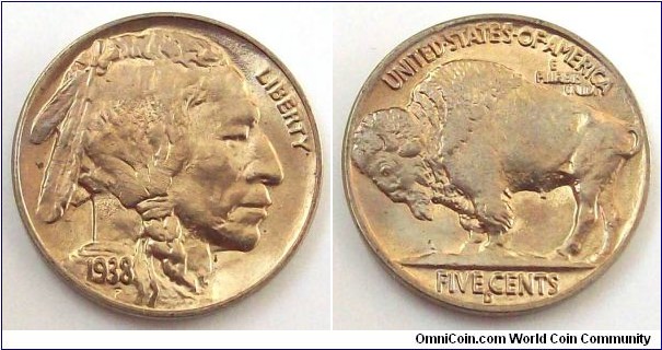 USA 1938D 5 Cents