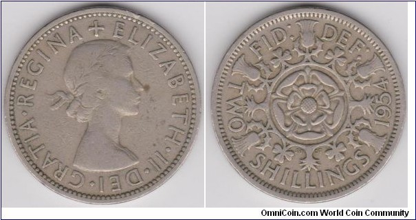 1954 two Shillings