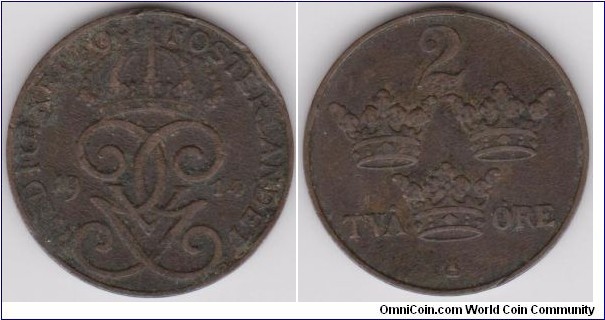1914 Sweden 2 Öre