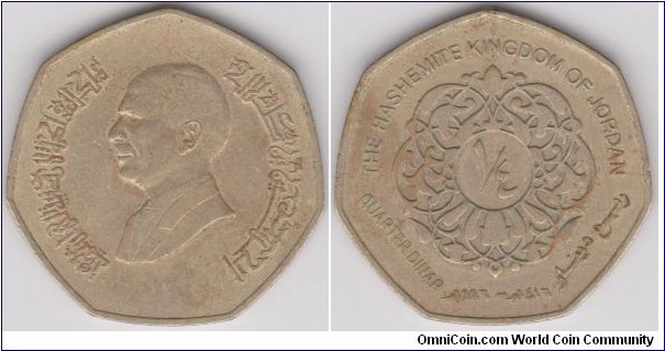 Jordan 1996 Quarter Dinar 