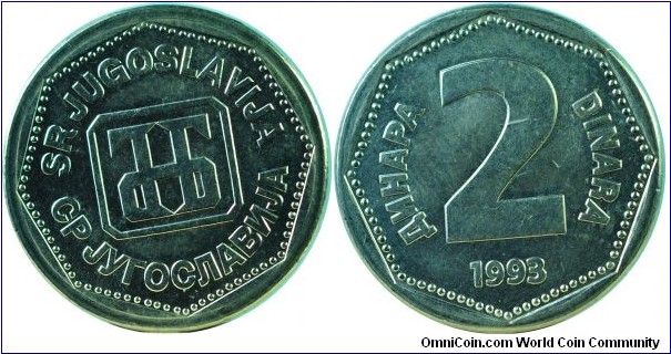 Yugoslavia2Dinara-km155-1993