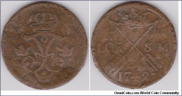 1742 Sweden 1 Öre S M