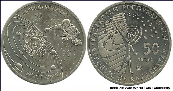 Kazakistan 50 Tenge 2006-Space