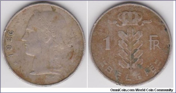 1956 Belgium 1 Franc