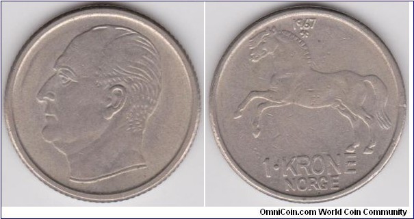 1967 Norway 1 Krona