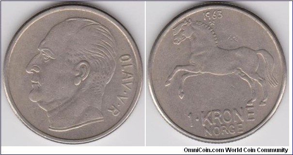 1963 Norway 1 Krona
