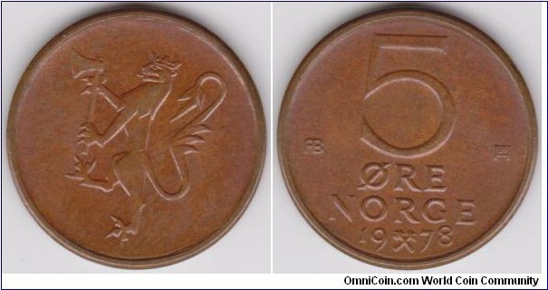 1978 Norway 5 Öre 