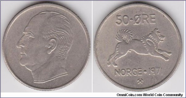 1971 Norway 50 Öre