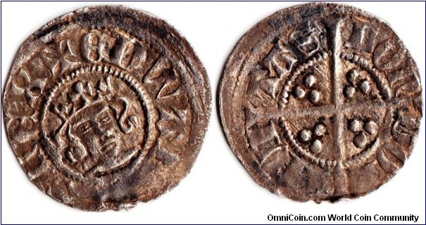 Edward III silver halfpenny.