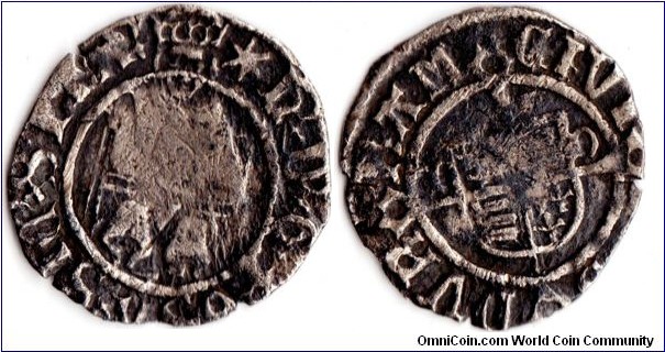 Hendry VIII silver penny (sovereign style). This one minted at Durham during the time of Bishop Ruthall (1509-23).
