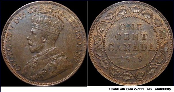 ~SOLD~ Canada 1 Cent 1919