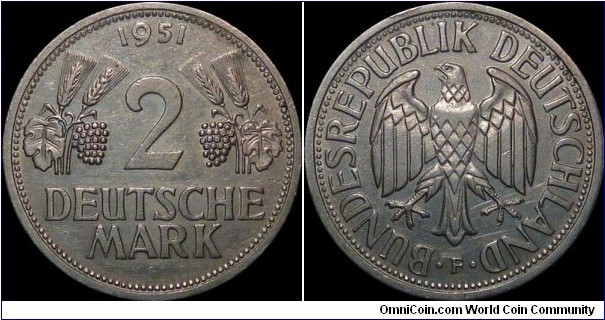Germany 2 Mark 1951-F