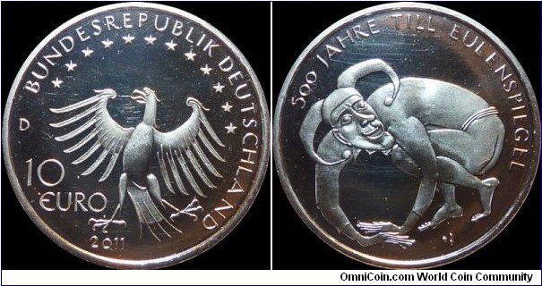 Germany 10 Euro 2011-D