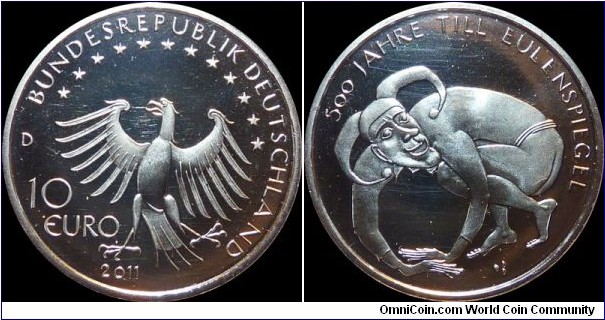 Germany 10 Euro 2011-D