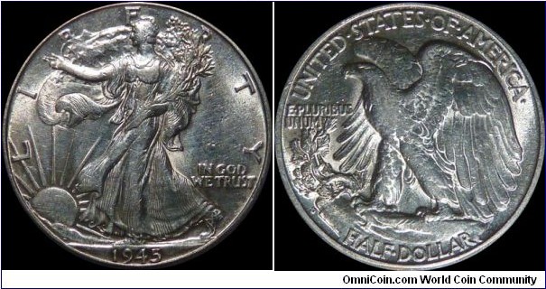 USA 50 Cents 1945-D