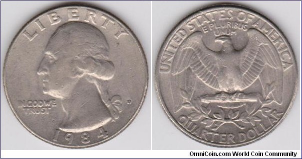 1984-D Washington Quarter