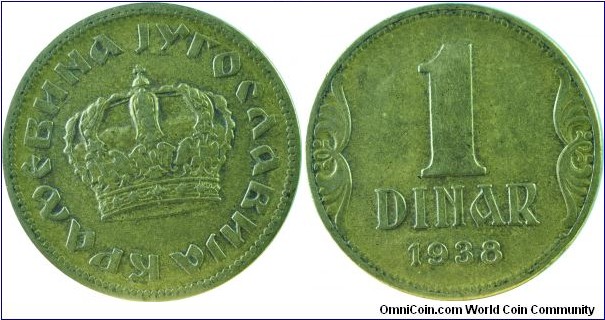 Yugoslavia(Kingdom)1Dianr-km19-1938