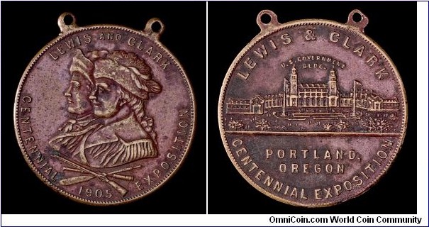 Lewis and Clark Centennial Exposition badge