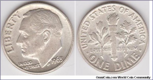 1963-D Roosevelt Dime
