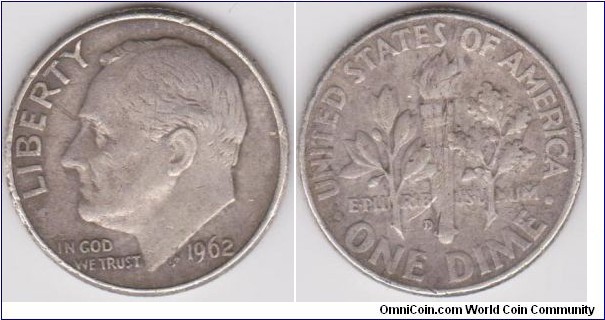 1962-D Roosevelt Dime 