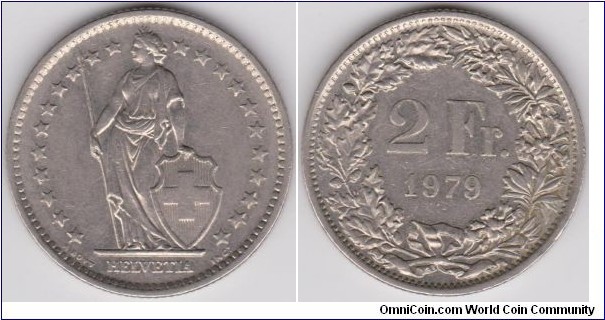 1979 Switzerland 2 Francs