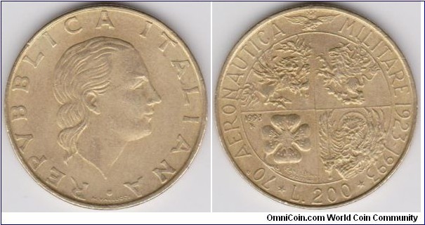 1993 Italy 200 Lire
