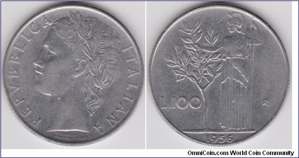 1956 Italy 100 Lire 